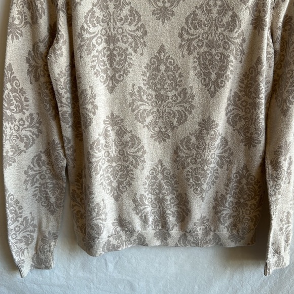 Old Navy cream print cotton sweater, size M - Picture 3 of 8